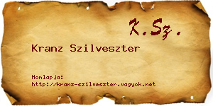 Kranz Szilveszter névjegykártya