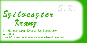 szilveszter kranz business card